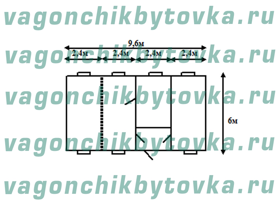 Офис модульный из 4-х БК 6м